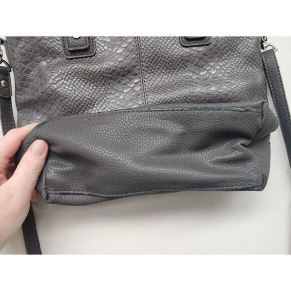 JEWELL BY THIRTY ONE PURSE CROSSBODY BAG GRAY FAUX SNAKE LEATHER - Picture 8 of 11